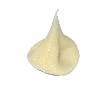 Natural Golden Beeswax Destiny Decision Candle a three quarter angle is on a white background.